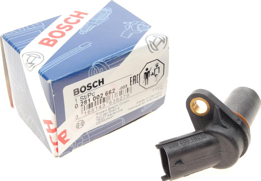 BOSCH 0 281 002 662 - Sensor, crankshaft pulse onlydrive.pro