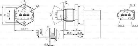 BOSCH 0 281 002 671 - Jutiklis, degalų slėgis onlydrive.pro