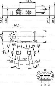 BOSCH 0 281 002 772 - Sensor, exhaust pressure onlydrive.pro