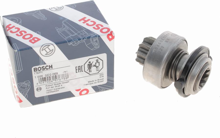 BOSCH 1 986 SE0 069 - Бендикс, ведущая шестерня стартера onlydrive.pro