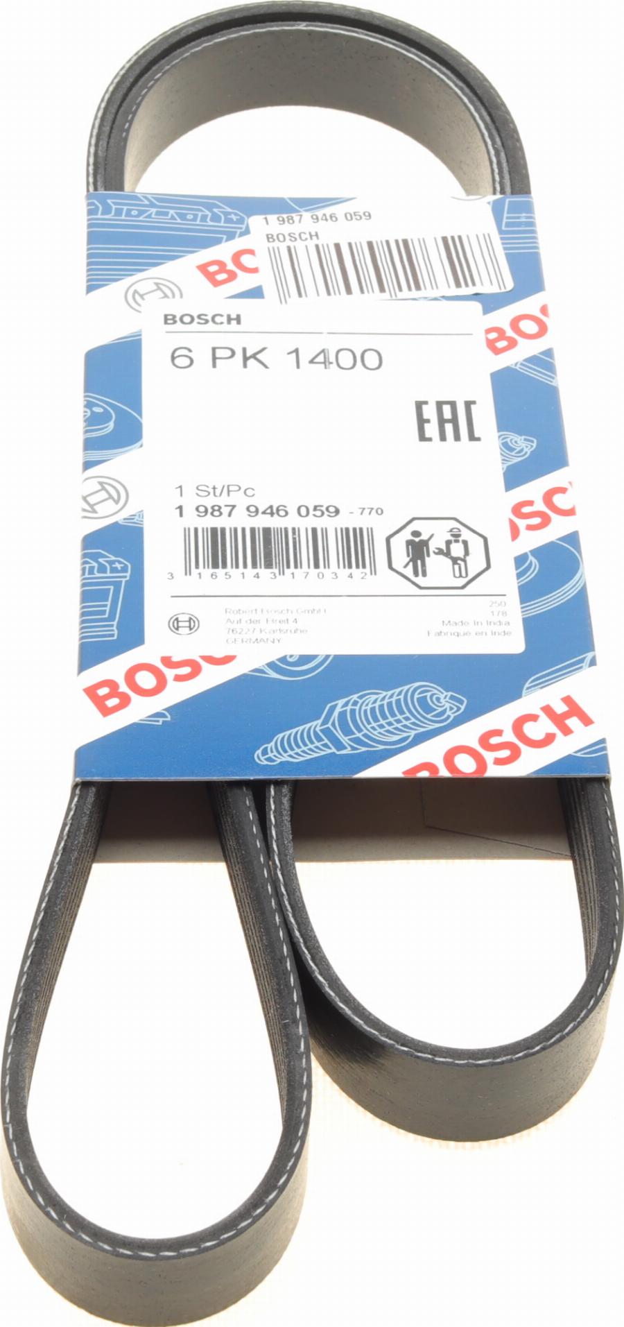 BOSCH 1 987 946 059 - V-Ribbed Belt onlydrive.pro