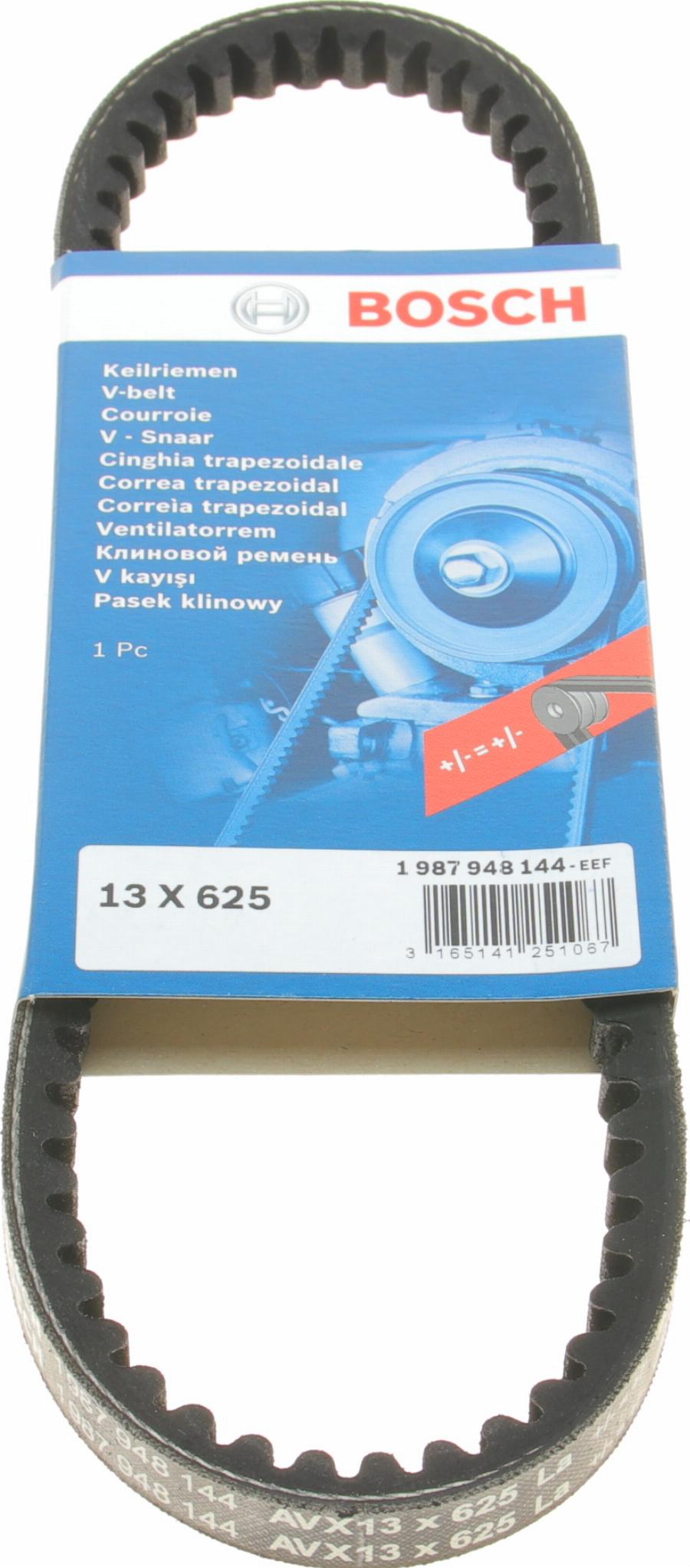 BOSCH 1 987 948 144 - Клиновой ремень, поперечные рёбра onlydrive.pro