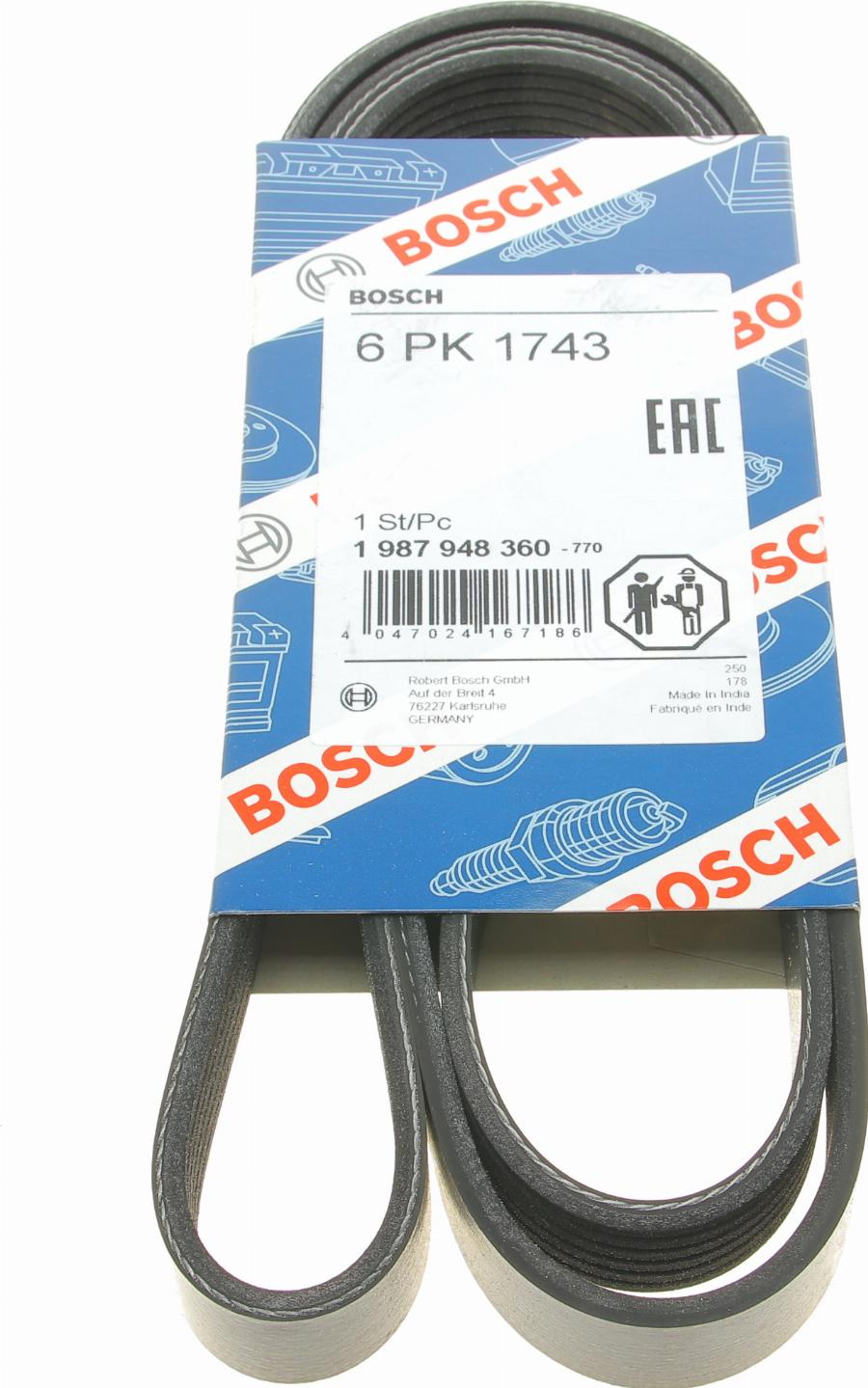 BOSCH 1 987 948 360 - V-Ribbed Belt onlydrive.pro