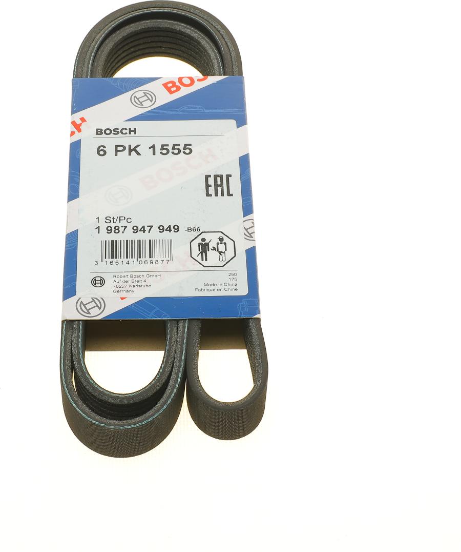 BOSCH 1 987 947 949 - V-Ribbed Belt onlydrive.pro