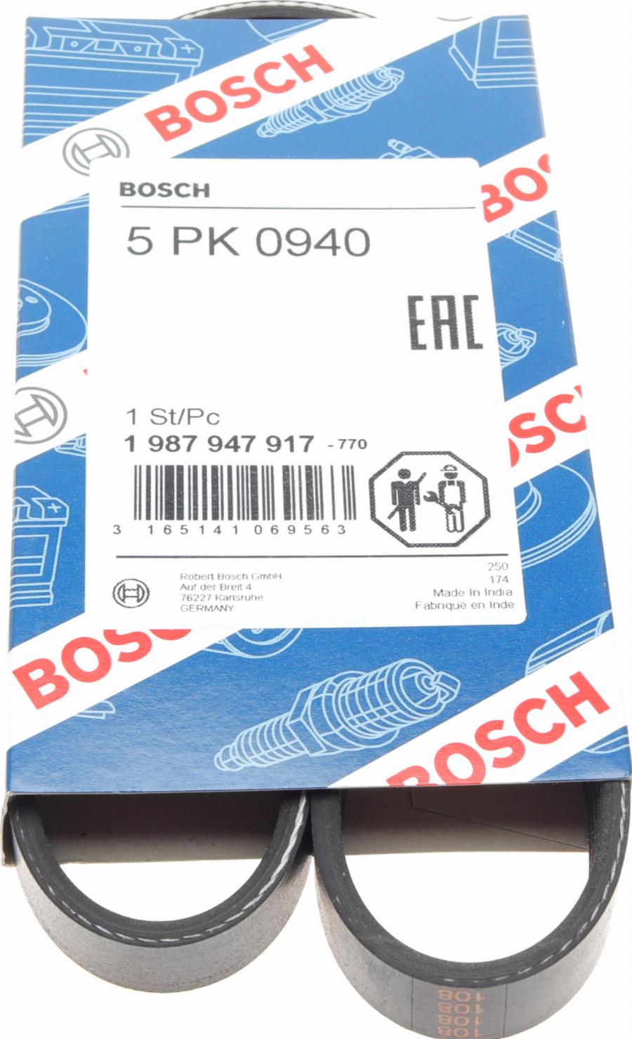 BOSCH 1 987 947 917 - V-Ribbed Belt onlydrive.pro