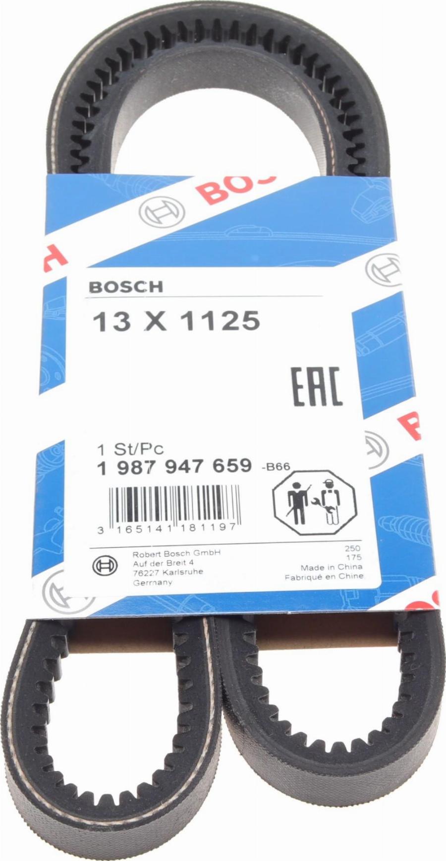 BOSCH 1 987 947 659 - Клиновой ремень, поперечные рёбра onlydrive.pro