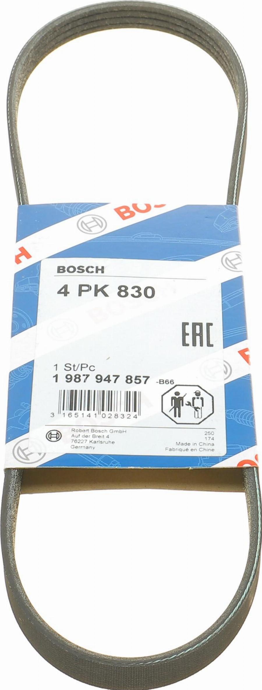 BOSCH 1 987 947 857 - V-Ribbed Belt onlydrive.pro