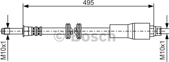 BOSCH 1 987 481 005 - Тормозной шланг onlydrive.pro