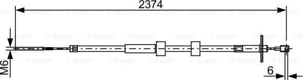 BOSCH 1 987 482 499 - Cable, parking brake onlydrive.pro