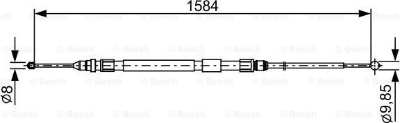 BOSCH 1 987 482 491 - Cable, parking brake onlydrive.pro
