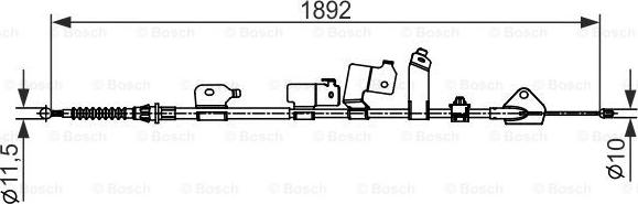 BOSCH 1 987 482 439 - Cable, parking brake onlydrive.pro