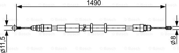 BOSCH 1 987 482 553 - Cable, parking brake onlydrive.pro