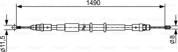 BOSCH 1 987 482 553 - Trosas, stovėjimo stabdys onlydrive.pro