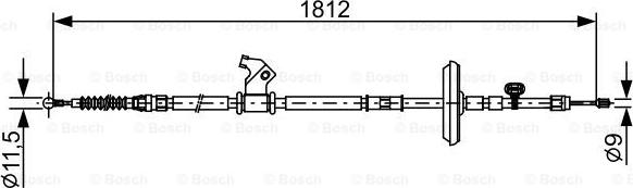 BOSCH 1 987 482 503 - Trose, Stāvbremžu sistēma onlydrive.pro