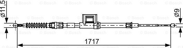 BOSCH 1 987 482 644 - Cable, parking brake onlydrive.pro