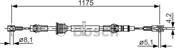 BOSCH 1 987 482 012 - Trosas, stovėjimo stabdys onlydrive.pro