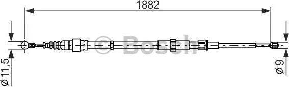 BOSCH 1 987 482 193 - Cable, parking brake onlydrive.pro