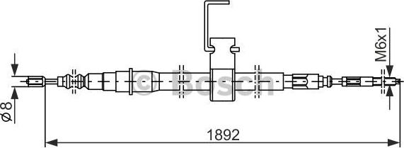 BOSCH 1 987 482 106 - Trosas, stovėjimo stabdys onlydrive.pro