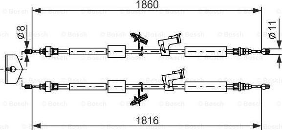 BOSCH 1 987 482 189 - Trose, Stāvbremžu sistēma onlydrive.pro