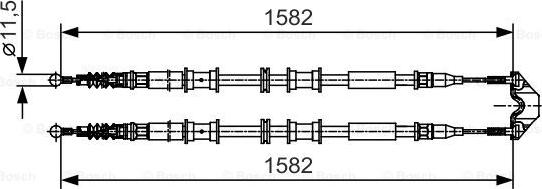 BOSCH 1 987 482 138 - Тросик, cтояночный тормоз onlydrive.pro