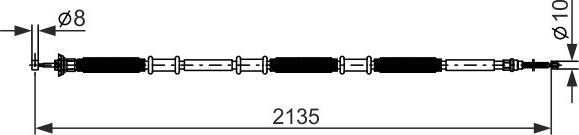 BOSCH 1 987 482 890 - Cable, parking brake onlydrive.pro