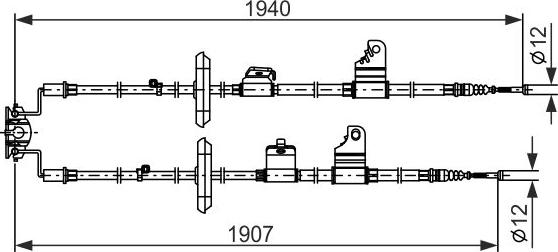 BOSCH 1 987 482 858 - Trose, Stāvbremžu sistēma onlydrive.pro