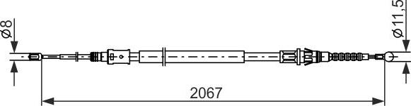 BOSCH 1 987 482 869 - Cable, parking brake onlydrive.pro