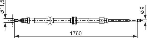 BOSCH 1 987 482 889 - Trose, Stāvbremžu sistēma onlydrive.pro