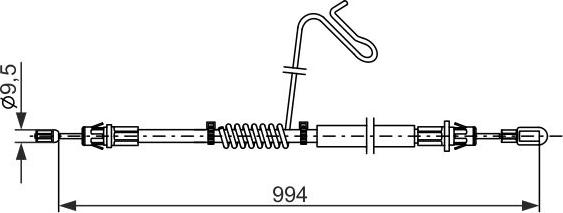 BOSCH 1 987 482 882 - Cable, parking brake onlydrive.pro