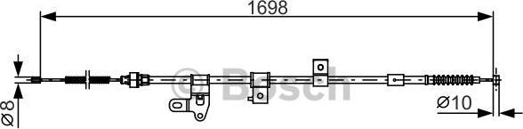 BOSCH 1 987 482 346 - Cable, parking brake onlydrive.pro