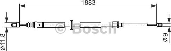 BOSCH 1 987 482 302 - Trose, Stāvbremžu sistēma onlydrive.pro