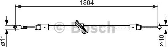 BOSCH 1 987 482 380 - Cable, parking brake onlydrive.pro