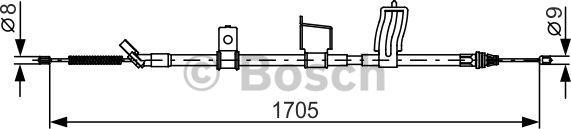 BOSCH 1 987 482 339 - Cable, parking brake onlydrive.pro