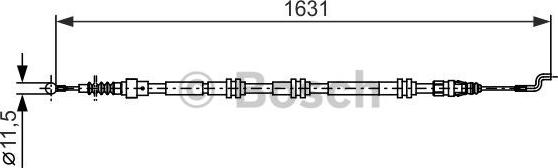 BOSCH 1 987 482 376 - Cable, parking brake onlydrive.pro