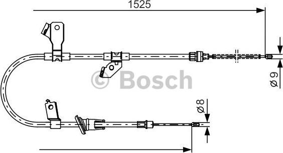 BOSCH 1 987 482 247 - Cable, parking brake onlydrive.pro