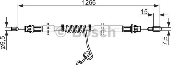 BOSCH 1 987 482 281 - Trosas, stovėjimo stabdys onlydrive.pro