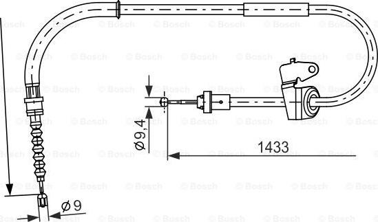 BOSCH 1 987 482 231 - Cable, parking brake onlydrive.pro