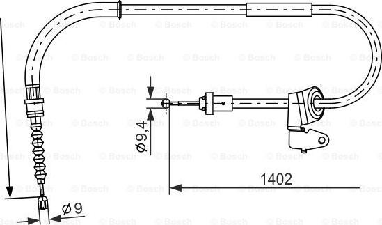 BOSCH 1 987 482 226 - Cable, parking brake onlydrive.pro