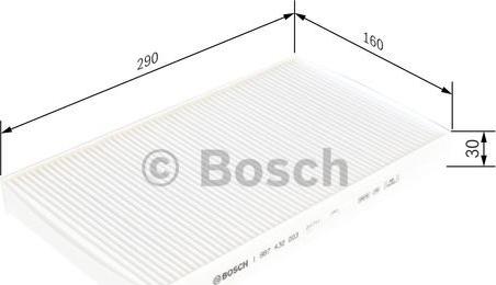 BOSCH 1 987 432 003 - Suodatin, sisäilma onlydrive.pro