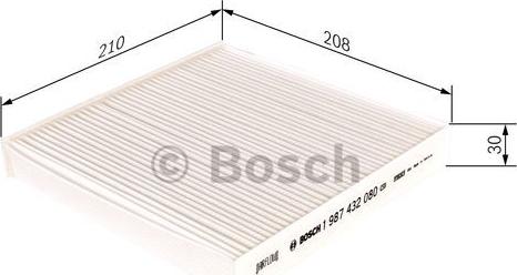 BOSCH 1 987 432 080 - Suodatin, sisäilma onlydrive.pro