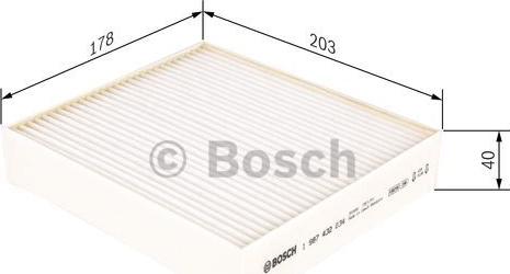 BOSCH 1 987 432 034 - Filter, interior air onlydrive.pro