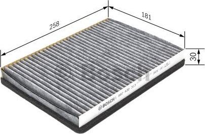 BOSCH 1 987 432 313 - Suodatin, sisäilma onlydrive.pro