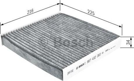 BOSCH 1 987 432 383 - Filter, interior air onlydrive.pro