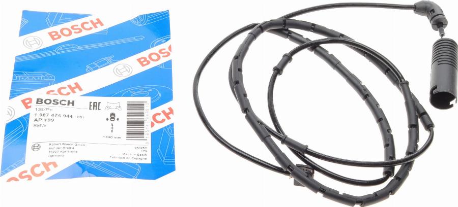 BOSCH 1 987 474 944 - Hoiatuskontakt, piduriklotsi kulumine onlydrive.pro