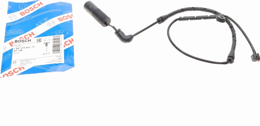 BOSCH 1 987 474 943 - Hoiatuskontakt, piduriklotsi kulumine onlydrive.pro