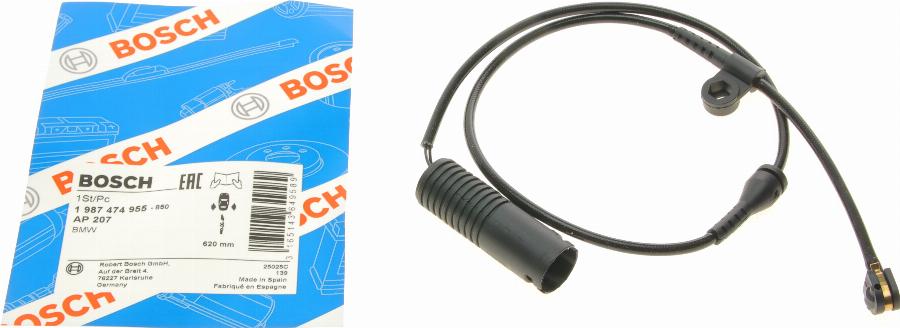 BOSCH 1 987 474 955 - Hoiatuskontakt, piduriklotsi kulumine onlydrive.pro