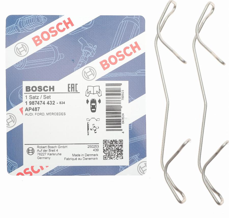 BOSCH 1 987 474 432 - Accessory Kit for disc brake Pads onlydrive.pro