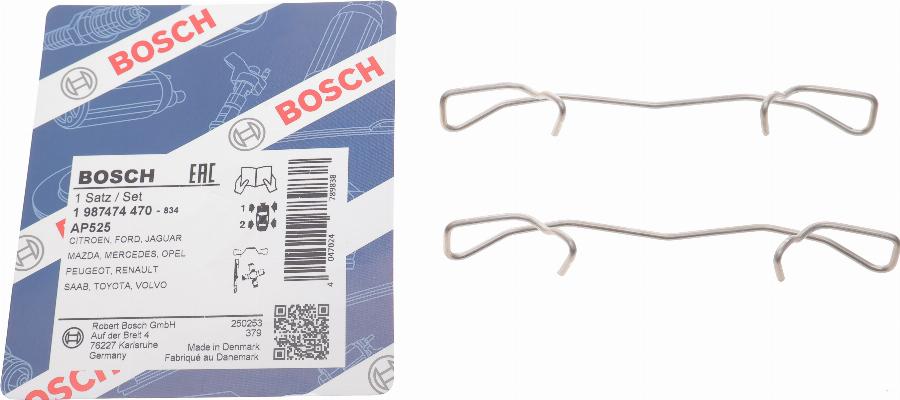 BOSCH 1 987 474 470 - Комплектующие для колодок дискового тормоза onlydrive.pro