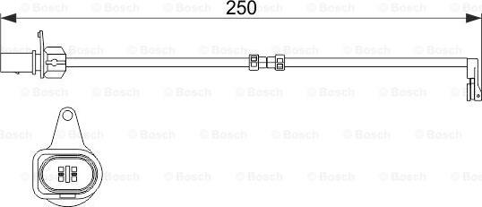 BOSCH 1 987 474 510 - Įspėjimo kontaktas, stabdžių trinkelių susidėvėjimas onlydrive.pro