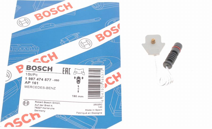 BOSCH 1 987 474 577 - Hoiatuskontakt, piduriklotsi kulumine onlydrive.pro